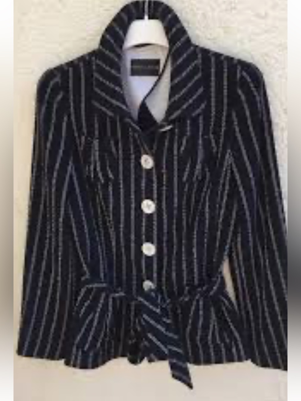 Rena Lange Pinstripe Tweed Jacket